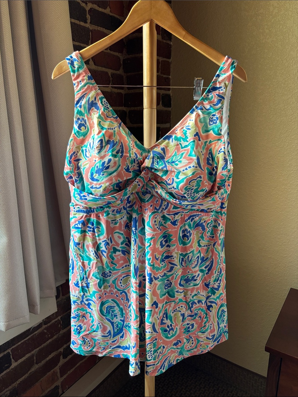 Raisins Multicolor One-Piece Swimsuit Dress Size 1X